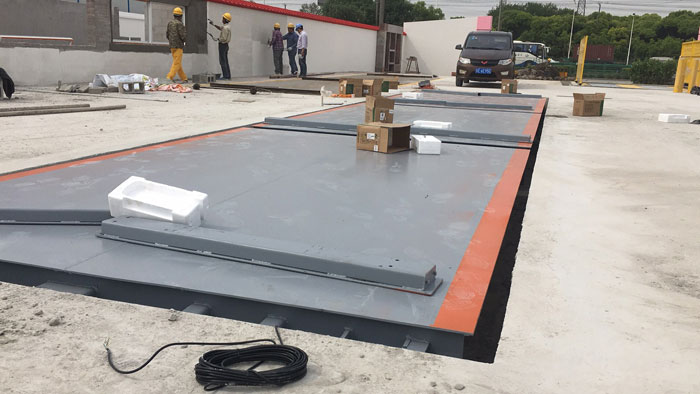 常州100噸地磅|常州100噸電子地磅安裝現(xiàn)場(chǎng)圖片